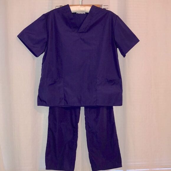 natural uniforms XS Purple Scrub Set Top & Bottoms - Picture 1 of 17
